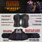 Milwaukee Leather Women's Winged Black Studded Leather Motorcycle Vest with Reflective Wings - LKL4715