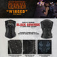 Milwaukee Leather Women's Winged Black Studded Leather Motorcycle Vest with Reflective Wings - LKL4715