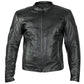 Milwaukee Leather LKM17003  Men's Premium Black Leather Motorcycle Riders Jacket with CE Armor Protecion