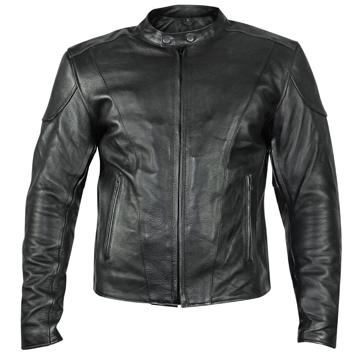 Milwaukee Leather LKM17003  Men's Premium Black Leather Motorcycle Riders Jacket with CE Armor Protecion