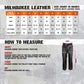 Milwaukee Leather LKM5718 Men's Classic Black Loose Fitted Motorcycle Casual Leather Biker Pants