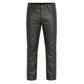 Milwaukee Leather LKM5718 Men's Classic Black Loose Fitted Motorcycle Casual Leather Biker Pants