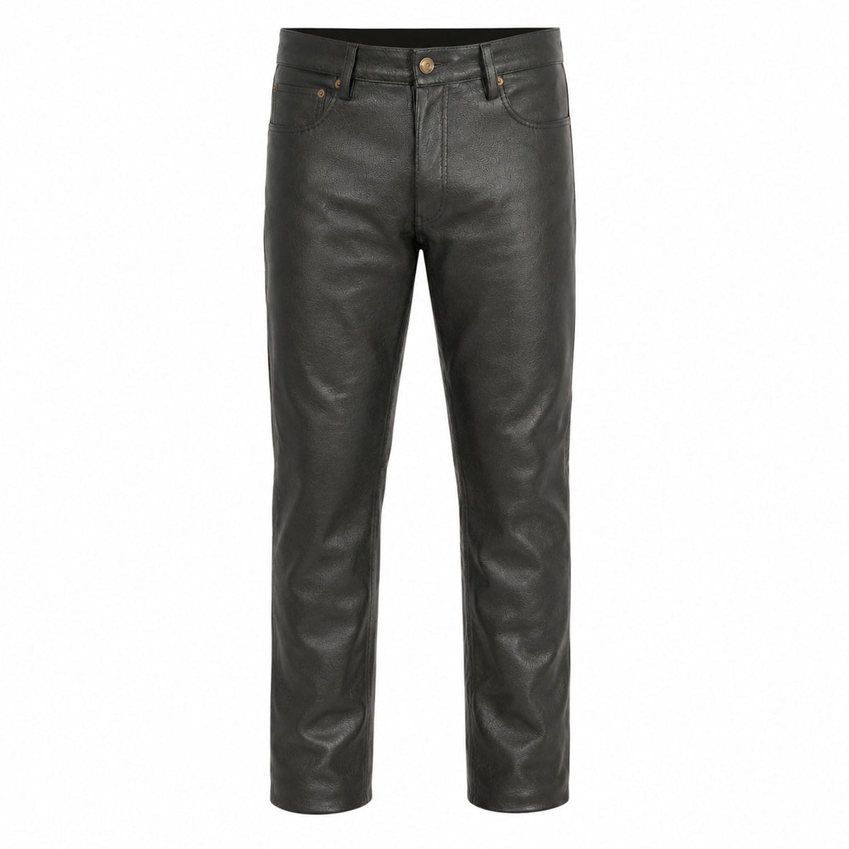 Milwaukee Leather LKM5718 Men's Classic Black Loose Fitted Motorcycle Casual Leather Biker Pants