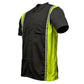 Milwaukee Motorcycle Clothing Co. MDM11611 Men's Black and Neon-Green Button Up Mechanic Shirt w/ Reflective Stripe