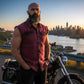 Milwaukee Leather MDM11677 Men’s Magenta Classic Button-Down Cut Off Frayed Sleeveless Casual Shirt