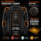 Milwaukee Leather MPM1620 Men's Black Flannel Biker Shirt w/ CE Approved Armor - Reinforced w/ Aramid Fibers