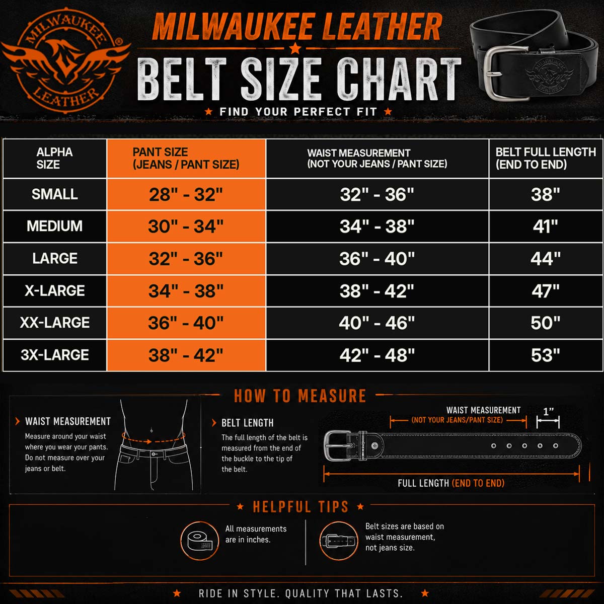 Milwaukee Leather MP7101 Men's Cross and Stud Black Genuine Leather Biker Belt with Interchangeable Buckle