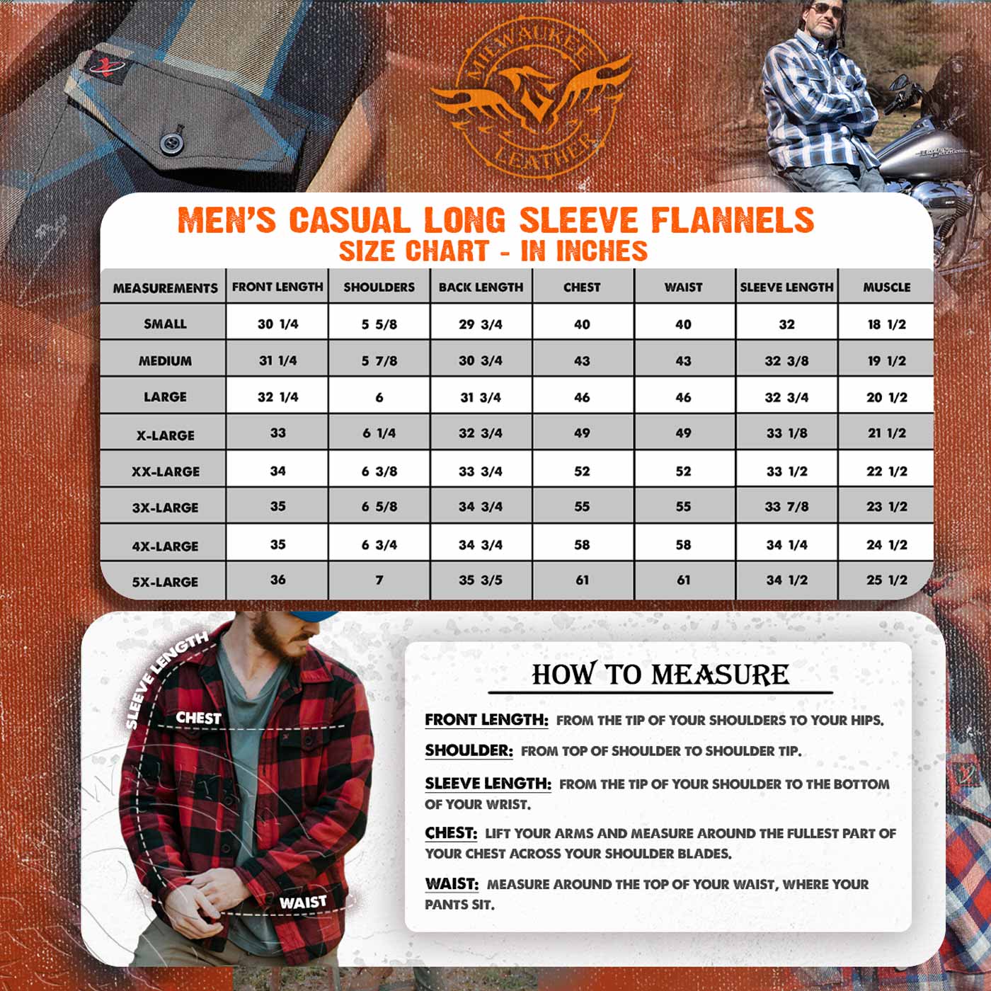 Milwaukee Leather MNG11626 Men's Flannel Plaid Black and White with Blue Long Sleeve Cotton Button Down Shirt