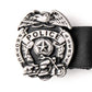 Milwaukee Leather 1-PC Vest Extender Police Badge, Double Chrome Chains - 4-Inch - MLA1032-SINGLE