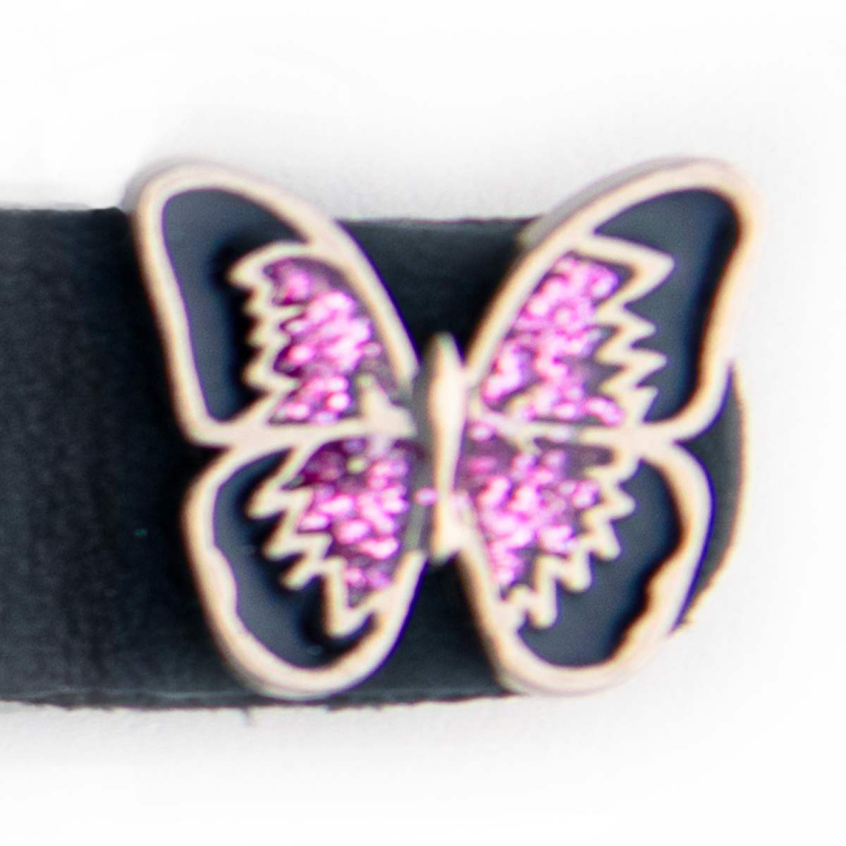 Milwaukee Leather 1-PC Vest Extender Purple Butterfly, Double Chrome Chains - 4-Inch - MLA1037-SINGLE