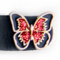 Milwaukee Leather 1-PC Vest Extender Red Butterfly, Double Chrome Chains - 4-Inch - MLA1038-SINGLE
