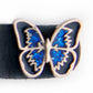 Milwaukee Leather 1-PC Vest Extender Blue Butterfly, Double Chrome Chains - 4-Inch - MLA1039-SINGLE