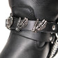 Milwaukee Leather MLA3006 Silver Biker Chain for Motorcycle Boots w/ Skeleton Hand Emblem