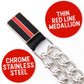 Milwaukee Leather Thin Red Line Medallion Vest Extender - Double Chrome Chains Genuine Leather 6.5" Extension 4-PCS MLA6028SET