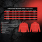 MMCC Men's Octane Long Sleeve Mechanic Shirt - Black with Red Stripe - 50-50 Cotton Poly - MMCC16002