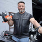 Milwaukee Motorcycle Clothing Co. Men's Quick-Draw Stylesh Premium Black Leather MC Biker Vest MMC30001