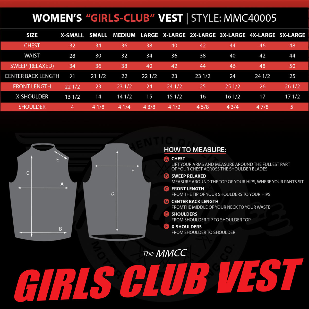 Milwaukee Motorcycle Clothing Co. Women's Girls-Club Black Leather Scooter Style Vest w/ Mandarin Collar MMC40005