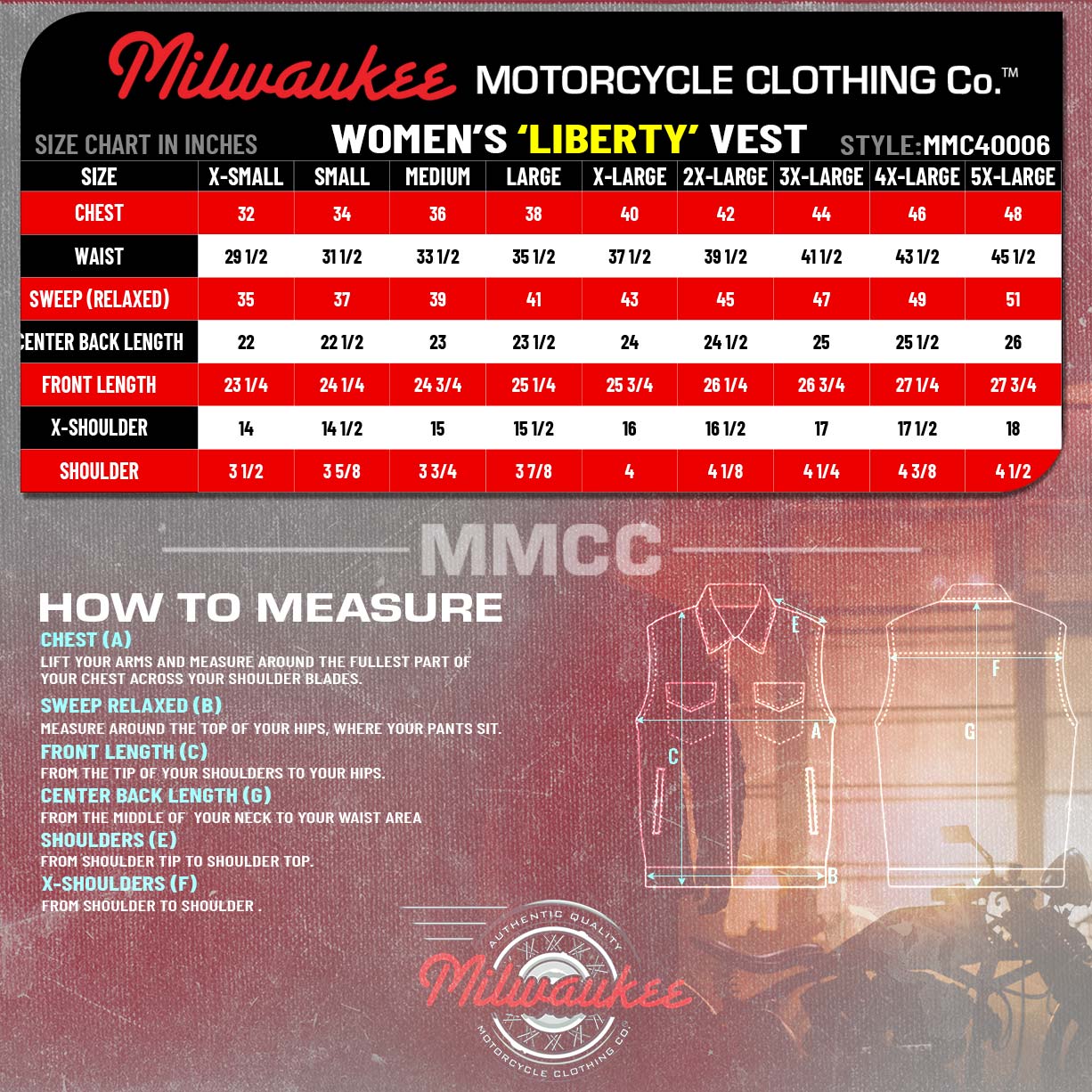 Milwaukee Motorcycle Clothing Co. Women’s Liberty Black and Purple Leather V-Neck Biker Vest w/ Side Lacing MMC40006