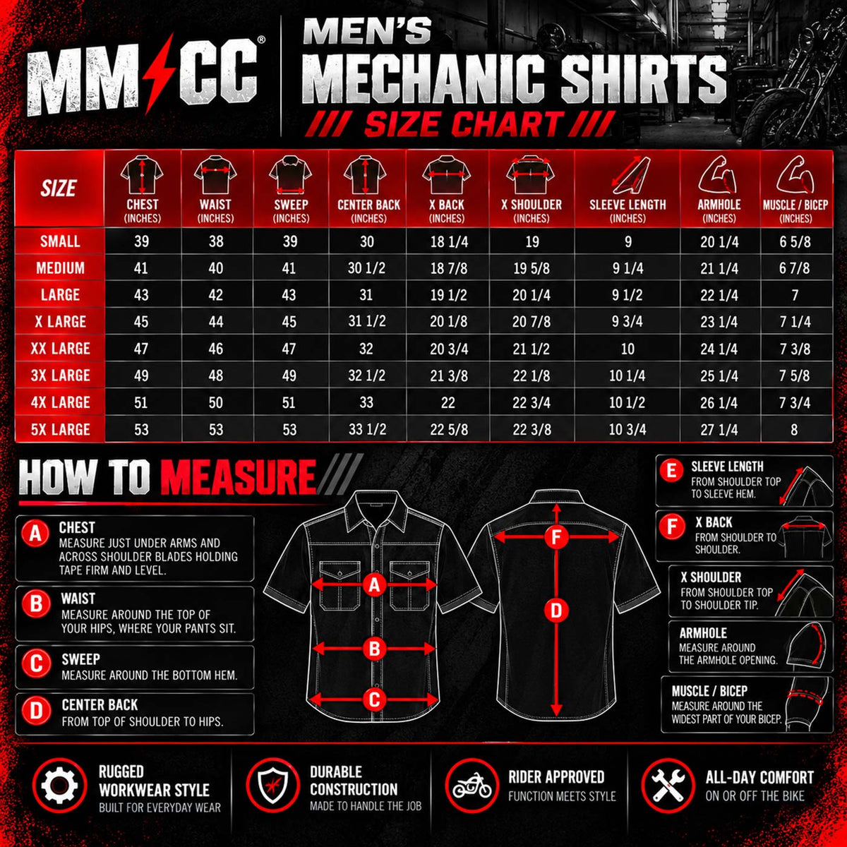 MMCC Men's Switchgear Polyester Blend Mechanic Shirt - MDM11654