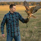 MMCC Men's The Kraken Blue Orange Cotton Long Sleeve Flannel Shirt - MMC11600