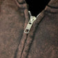 Milwaukee Leather MNG11685 Men's Dark Brown and Black Zipper Front Premium Cotton Hoodie