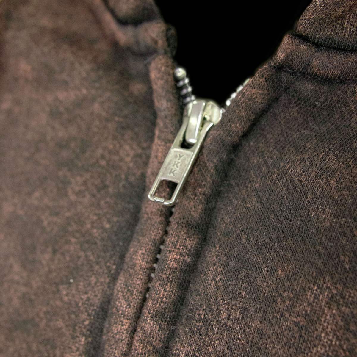 Milwaukee Leather MNG11685 Men's Dark Brown and Black Zipper Front Premium Cotton Hoodie