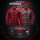 MMCC Men's Ricochet Reversible Flannel Shirt - 100% Cotton Snap Front Plaid w/ Chest and Hand Pockets - MNG11803