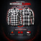 MMCC Men's Desperado Reversible Flannel Shirt - 100% Cotton Snap Front Plaid w/ Chest and Hand Pockets - MNG11804
