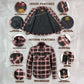 Milwaukee Leather MPM1637 Men's Plaid Mechanic Long Sleeve Flannel Biker Shirt