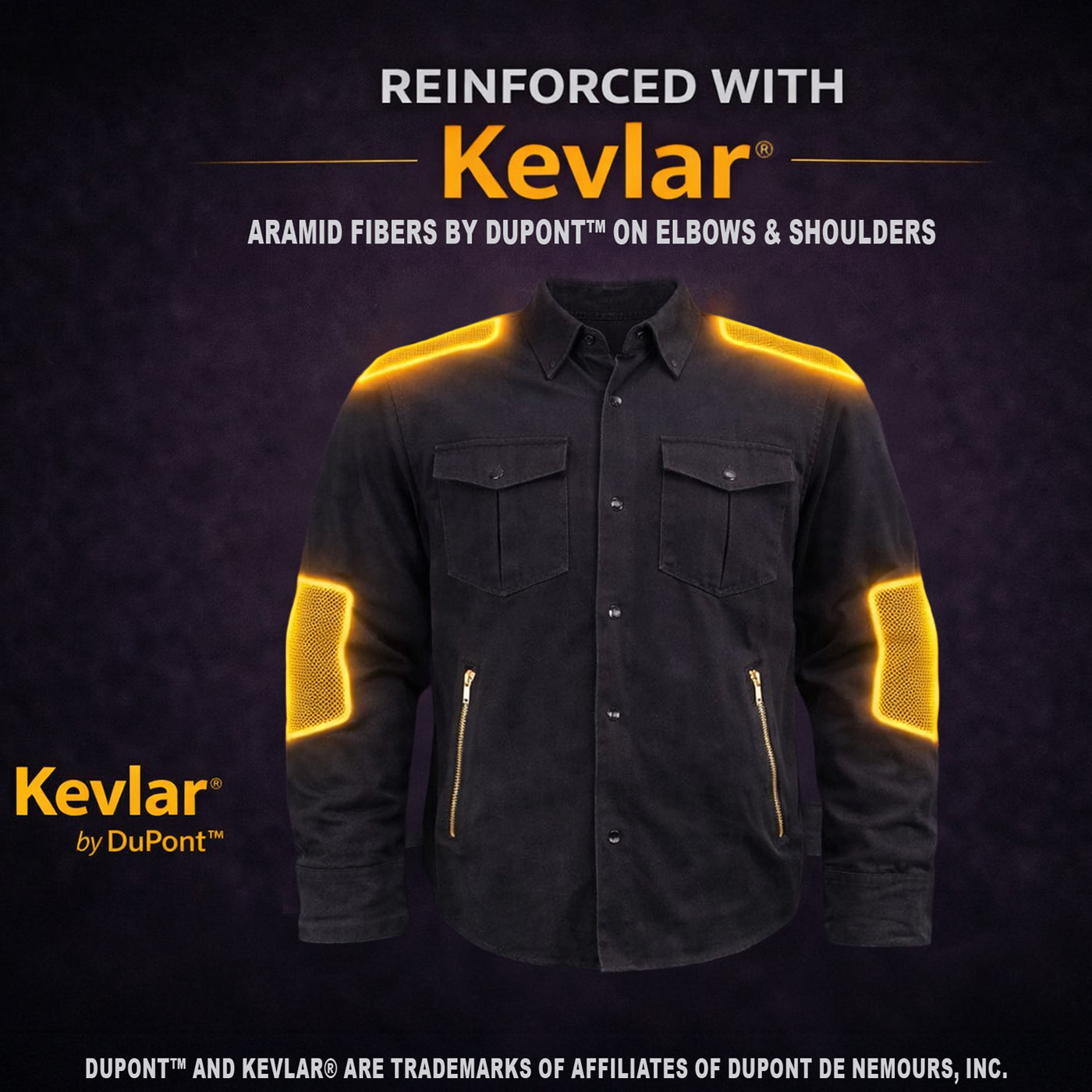 Milwaukee Leather Men’s Splitline Phantom 2-Tone CE Armored Protective Flannel - Kevlar® Reinforced - MPM1670
