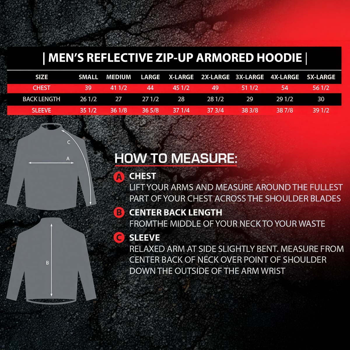 Milwaukee Leather Men's Bare Bones Black Reflective Skull CE Armored Riding Hoodie, Shoulder and Elbow Armor - MPM1798