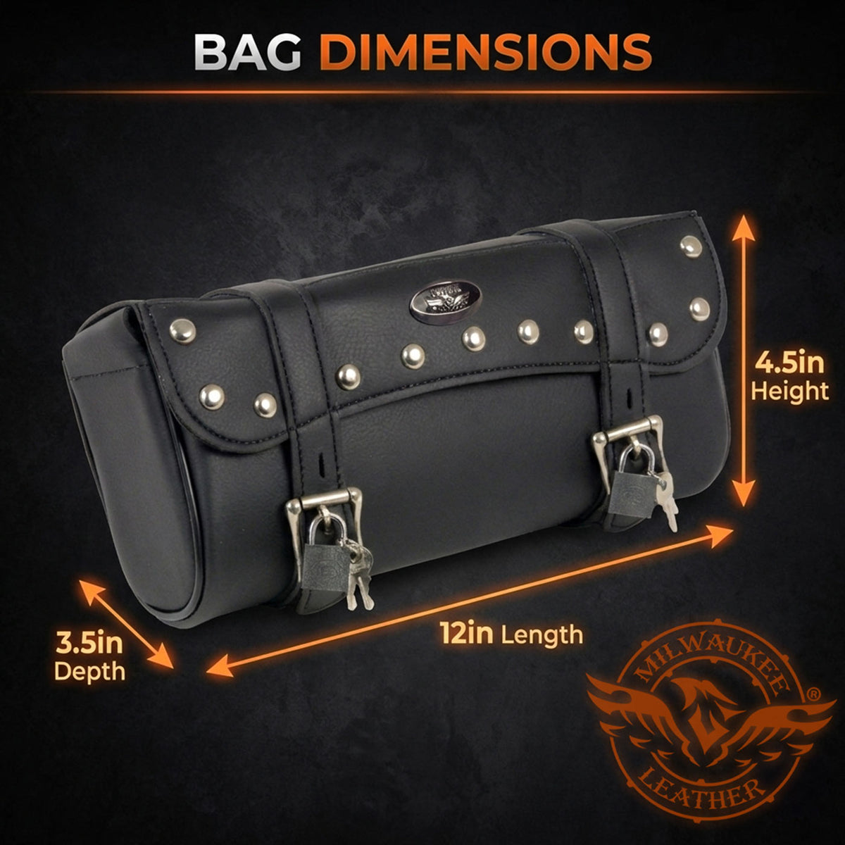 Milwaukee Performance SH615S Black PVC Large Studded Tool Bag with Key Locks