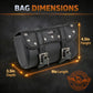 Milwaukee Leather SH616S Black Medium Studded PVC Motorcycle Tool Bag with Key Locks