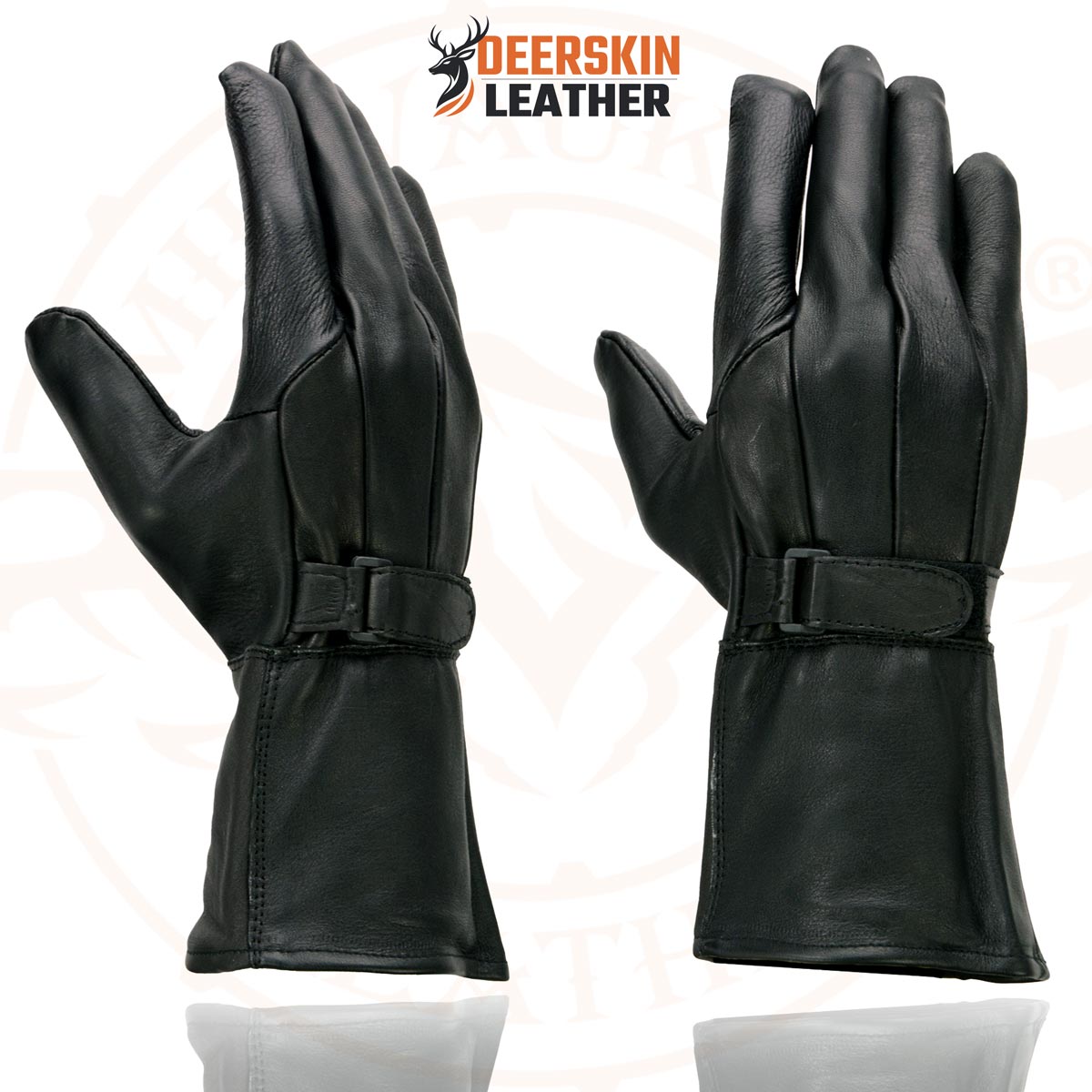 Milwaukee Leather SH864 Men's Gauntlet USA Deerskin Leather Unlined