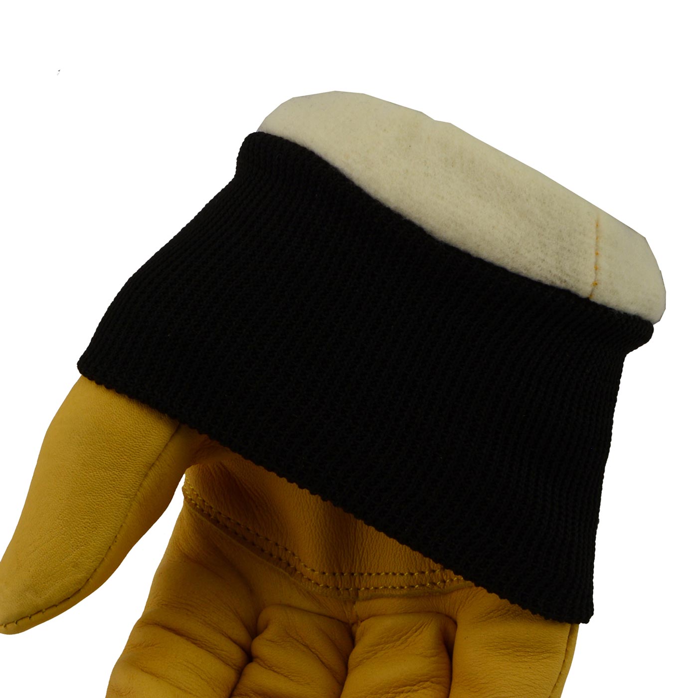 Milwaukee Leather Men's Deerskin Leather Gloves - Yellow, Soft Lined, Elastic Wrist - MG7541