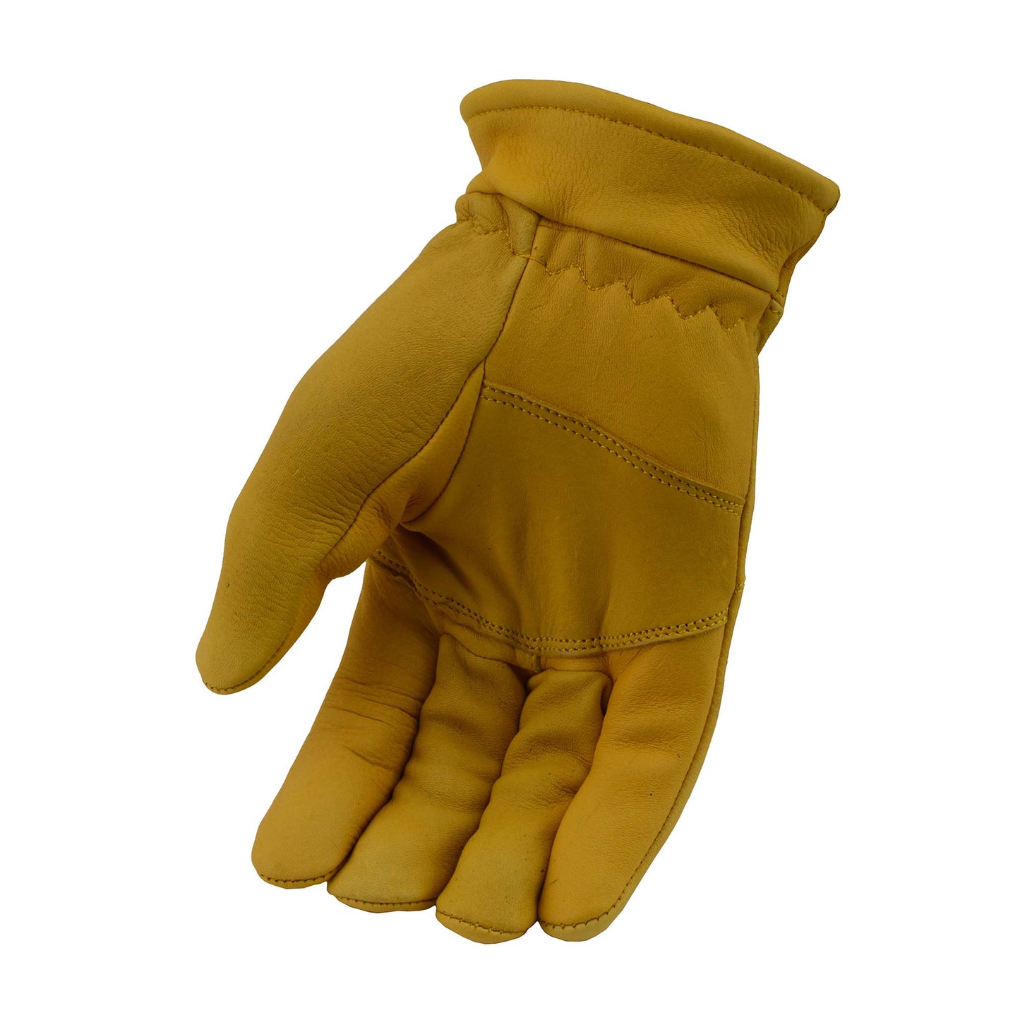 Milwaukee Leather Men's Deerskin Leather Gloves - Yellow, Lined, Lightweight, Elastic Wrist - MG7542