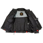 Milwaukee Leather LKL27003 Women's Premium Black and Red Leather Embroidered Jacket with CE Armor Protection