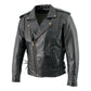 Milwaukee Leather LKM17004 Men's Classic Premium Black Vented Motorcycle Leather Biker Riders Jacket