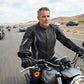 Milwaukee Leather Men's Stryde Black and Grey Matte Finish Racer Leather Motorcycle Jacket - LKM17024