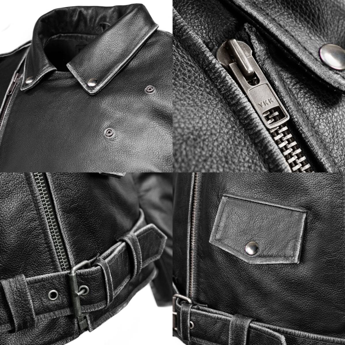 Milwaukee Leather Men's Live to Ride Classic Black Premium Leather CE Armored Motorcycle Jacket - Side Lace - LKM1706