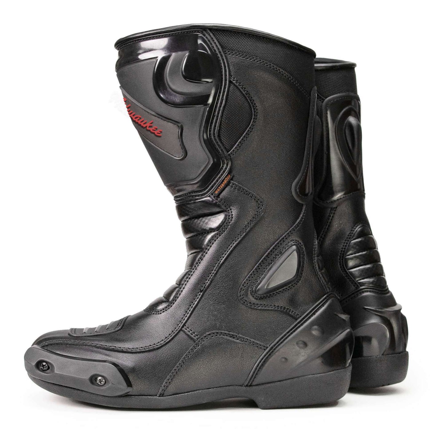 MMCC Men’s Type‑R Sport Boots – Black Waterproof Leather w/ Shift Protection & Quick Closure - MBM9181