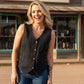 Milwaukee Leather MDL4020 Women's Classic Black ‘6 Pocket’ Side Lace Denim Vest
