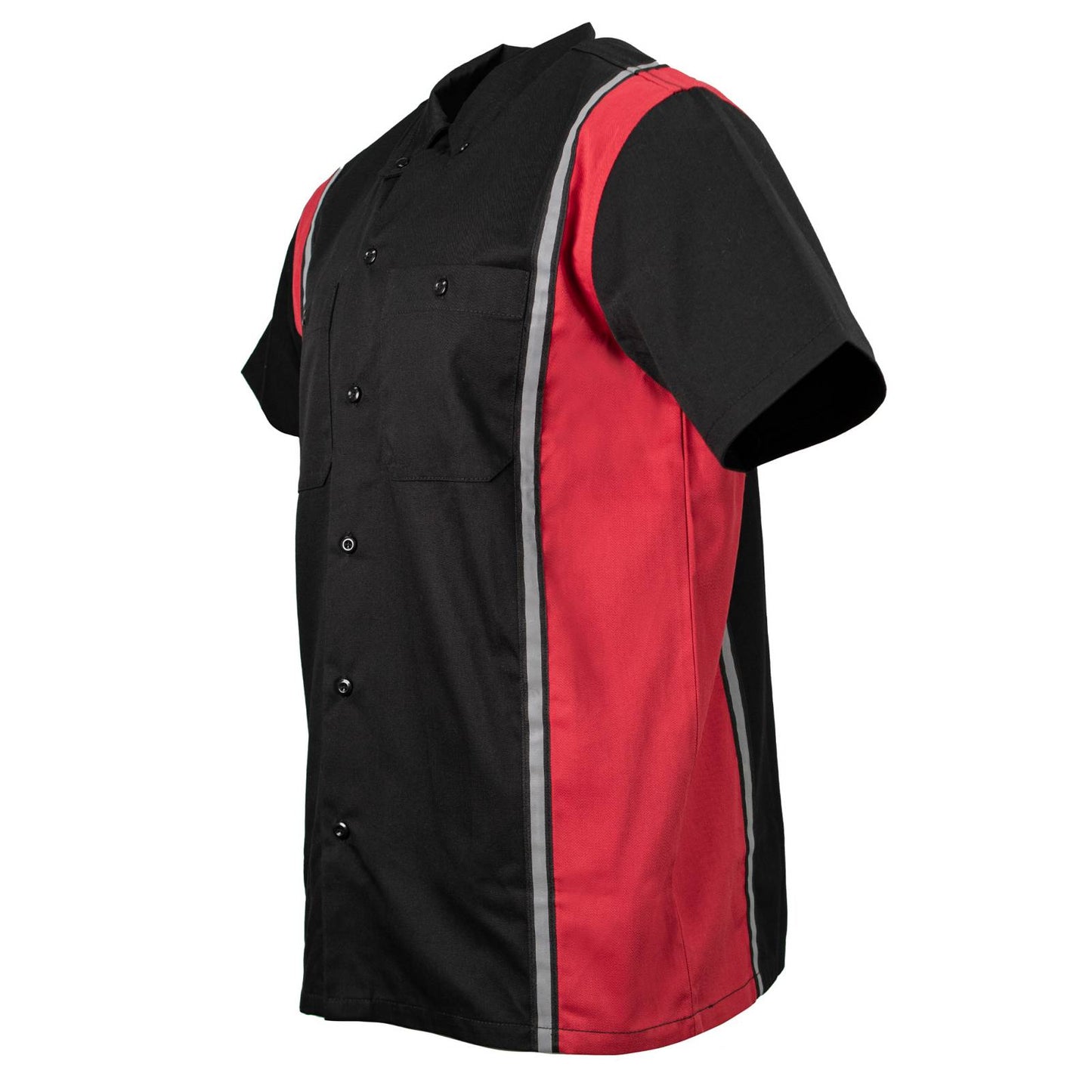 MMCC Men's Driftline Red Poly-Blend Mechanic Shirt - MDM11607