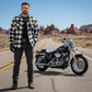 Milwaukee Leather MDM5006 Men's 5 Black Pocket Tear Resistant Motorcycle Denim Jeans Infused w/ Aramid Fibers