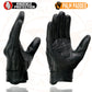 Milwaukee Leather MG7521 Men's Black Leather Gel Padded Palm Motorcycle Hand Gloves W/ Rubberized Protective Knuckle