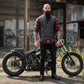 Milwaukee Leather ML1927 Men's Black Premium Leather Side Buckle Motorcycle Rider Vest w/ Eagle Nickel Snaps Closure