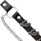 Milwaukee Leather MLA3006 Silver Biker Chain for Motorcycle Boots w/ Skeleton Hand Emblem