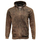 Milwaukee Leather MNG11685 Men's Dark Brown and Black Zipper Front Premium Cotton Hoodie