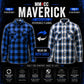 MMCC Men's 'Maverick' Reversible Flannel Shirt - 100% Cotton Snap Front Plaid w/ Chest and Hand Pockets - MNG11802