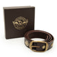 Milwaukee Leather Men's Cross Circle Brown Leather Belt w/ Interchangeable Buckle - 1.5 inches Wide - MP7127